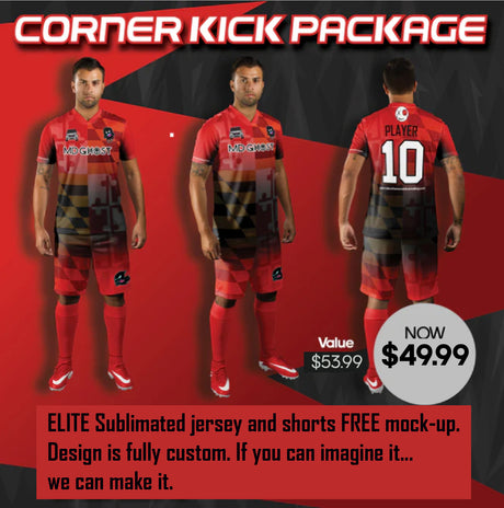 Corner Kick "Elite" Soccer Uniform Package Team Soccer Uniform Packages