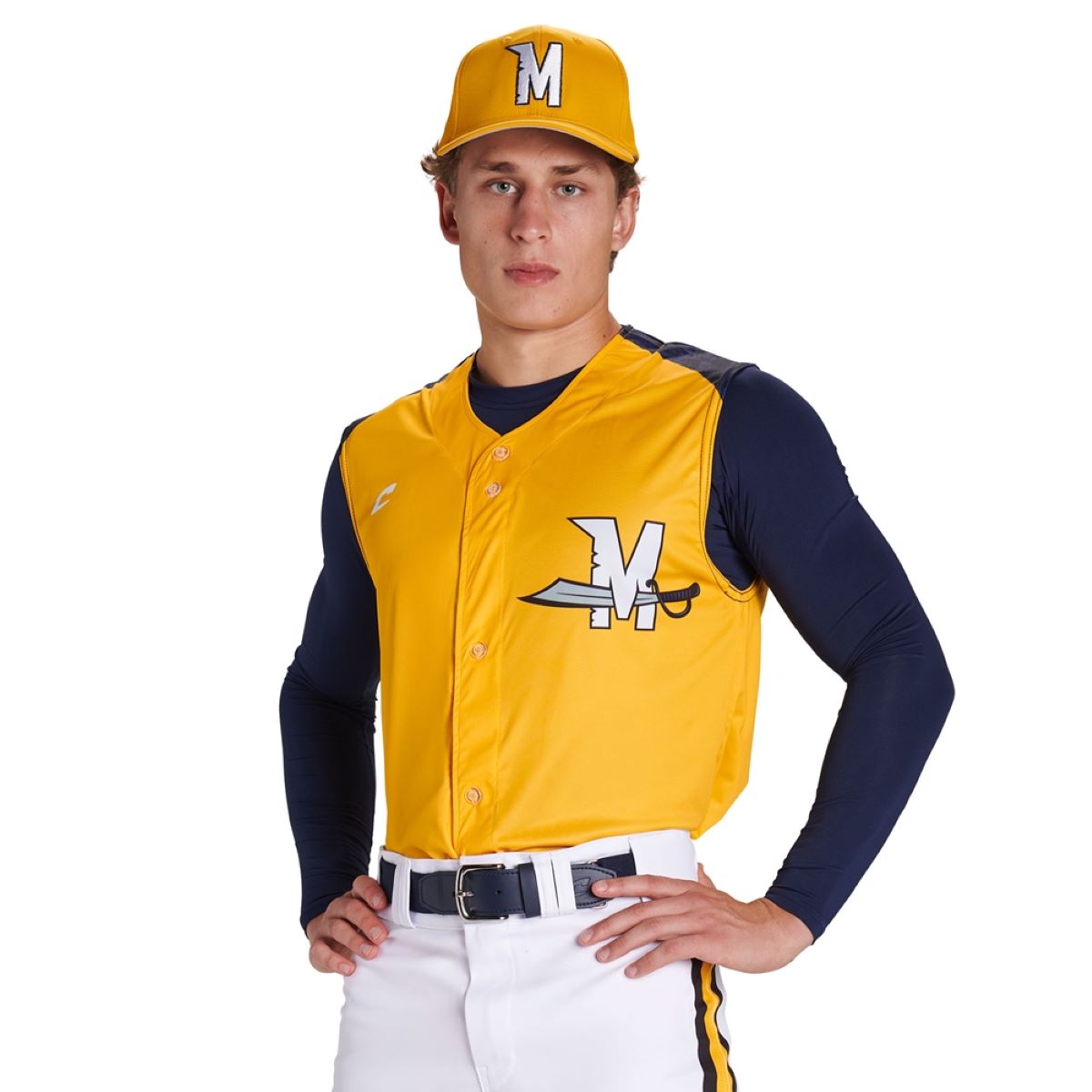 Custom Full Button Sleeveless Jersey Team Baseball Jerseys
