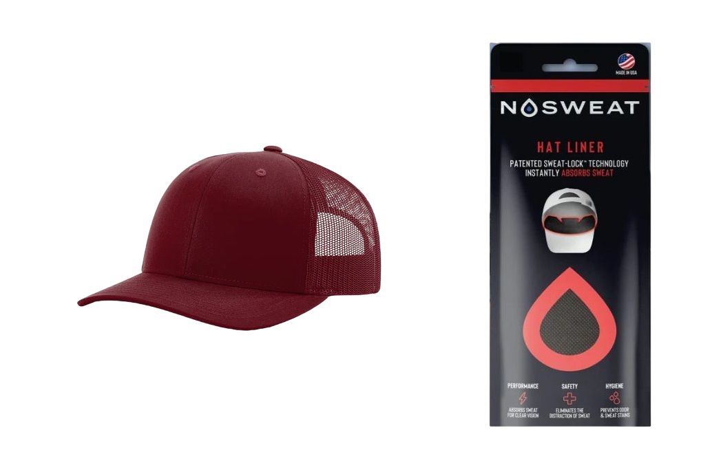 Richardson 112 Trucker Hat with NoSweat Hat Liner Combo