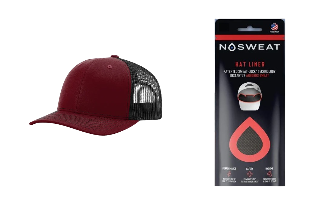Richardson 112 Trucker Hat with NoSweat Hat Liner Combo