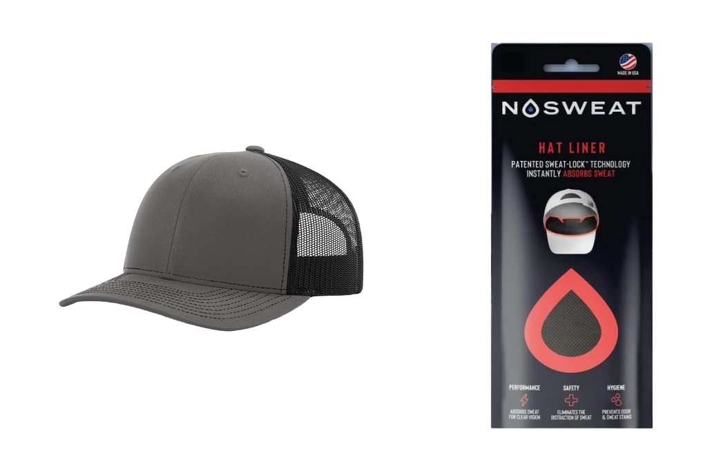 Richardson 112 Trucker Hat with NoSweat Hat Liner Combo