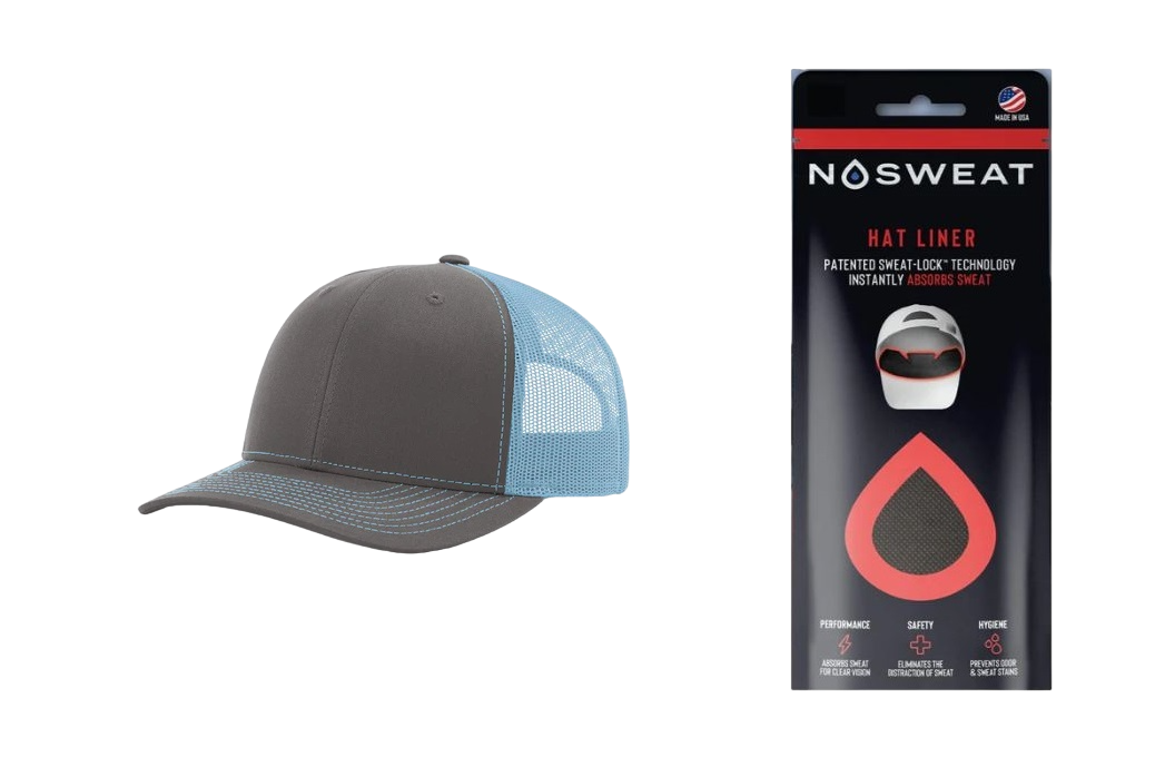 Richardson 112 Trucker Hat with NoSweat Hat Liner Combo