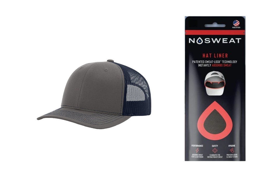 Richardson 112 Trucker Hat with NoSweat Hat Liner Combo