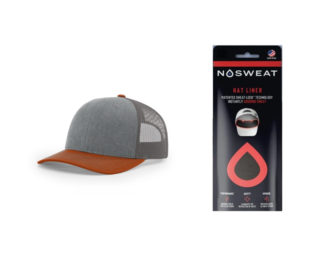 Richardson 112 Trucker Hat with NoSweat Hat Liner Combo