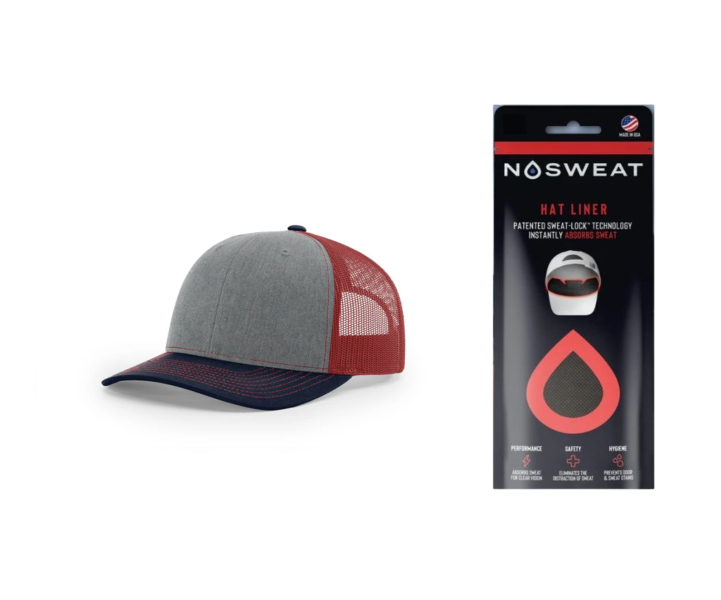 Richardson 112 Trucker Hat with NoSweat Hat Liner Combo