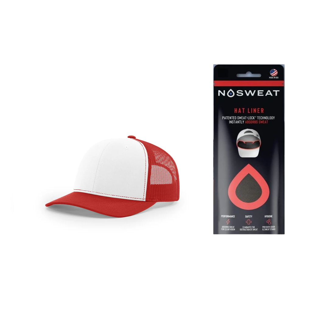 Richardson 112 Trucker Hat with NoSweat Hat Liner Combo