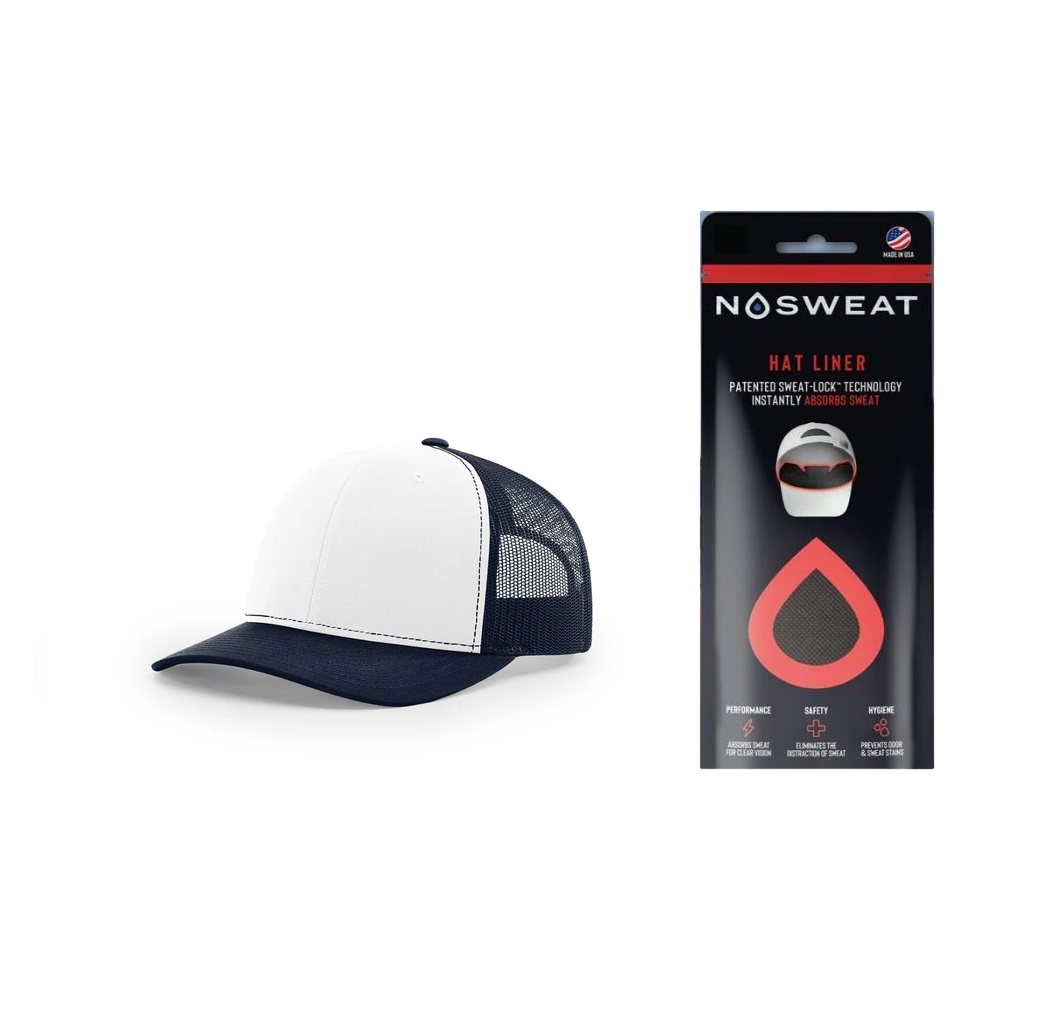Richardson 112 Trucker Hat with NoSweat Hat Liner Combo
