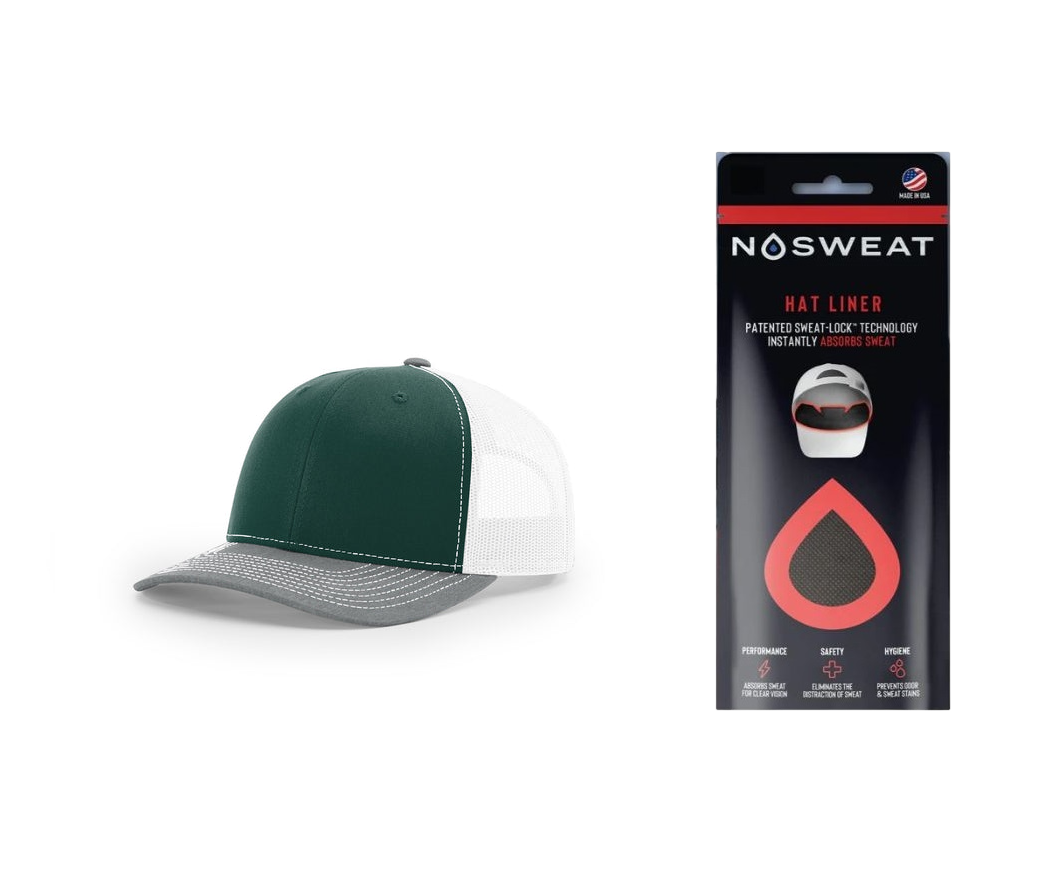 Richardson 112 Trucker Hat with NoSweat Hat Liner Combo