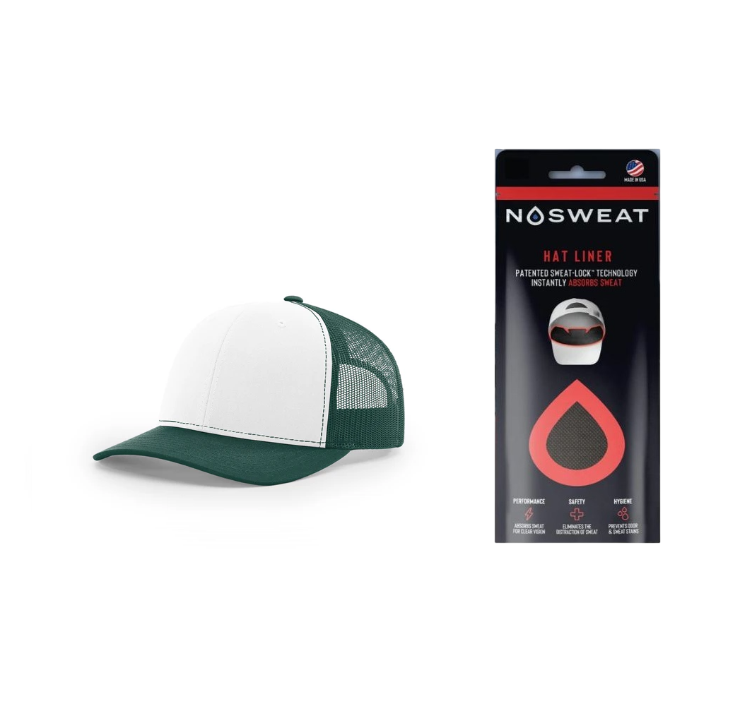 Richardson 112 Trucker Hat with NoSweat Hat Liner Combo