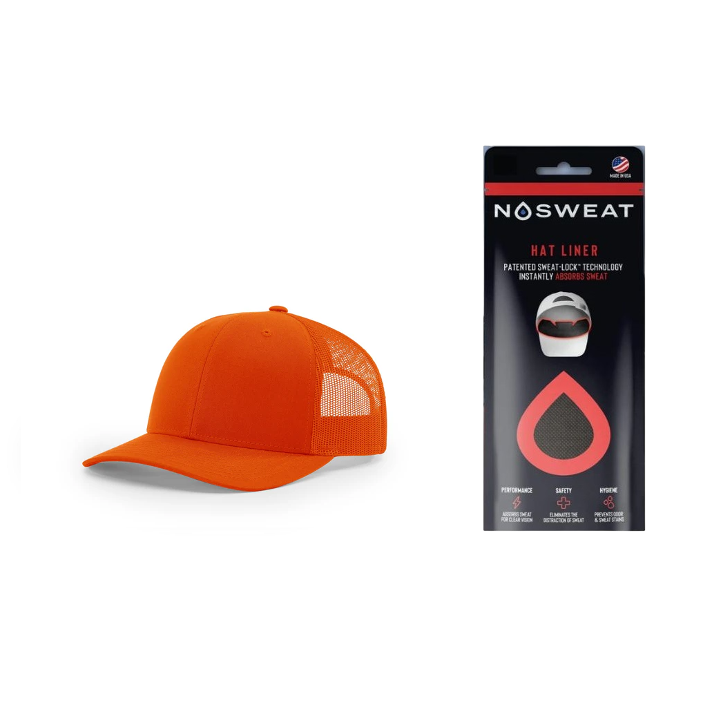 Richardson 112 Trucker Hat with NoSweat Hat Liner Combo
