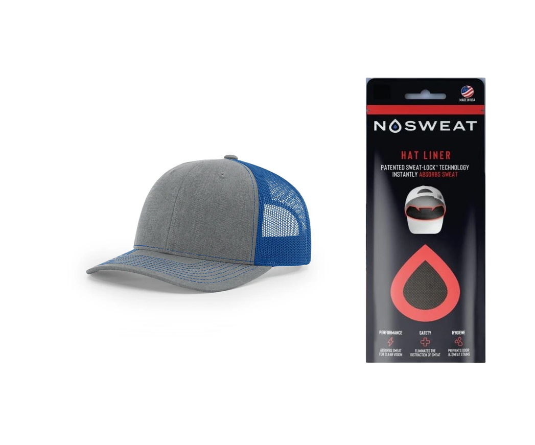 Richardson 112 Trucker Hat with NoSweat Hat Liner Combo
