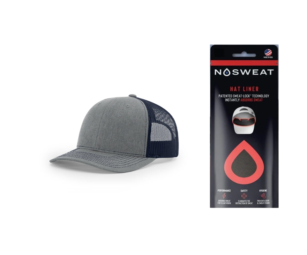 Richardson 112 Trucker Hat with NoSweat Hat Liner Combo