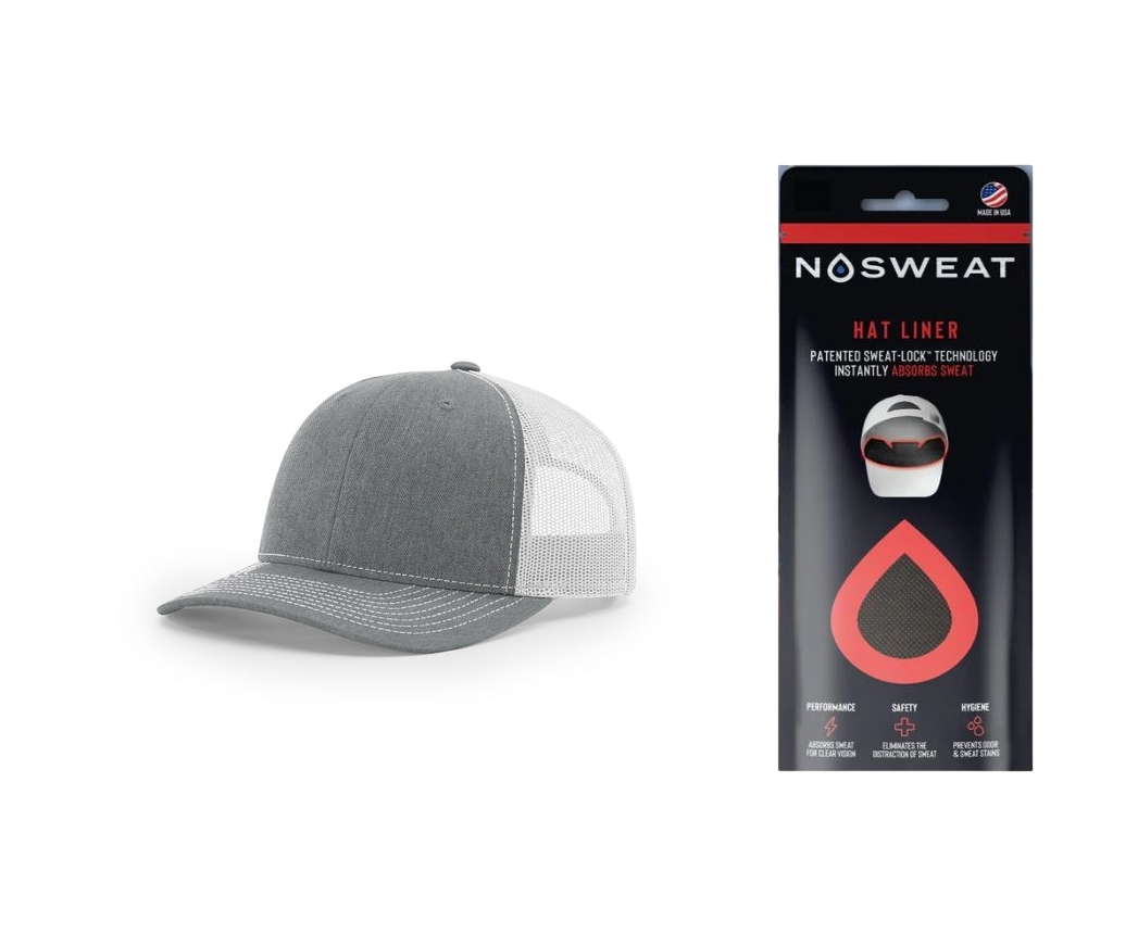 Richardson 112 Trucker Hat with NoSweat Hat Liner Combo