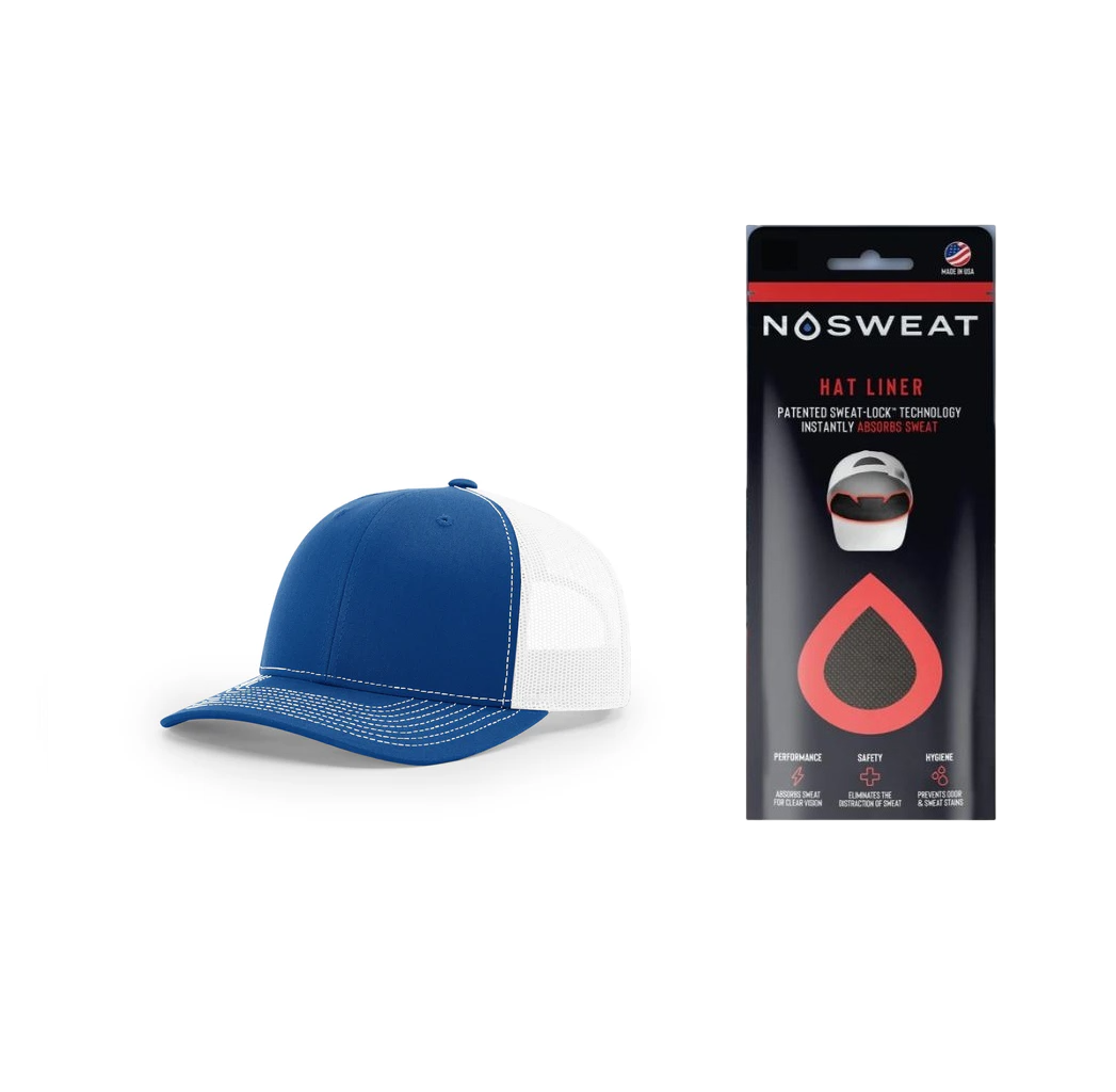 Richardson 112 Trucker Hat with NoSweat Hat Liner Combo