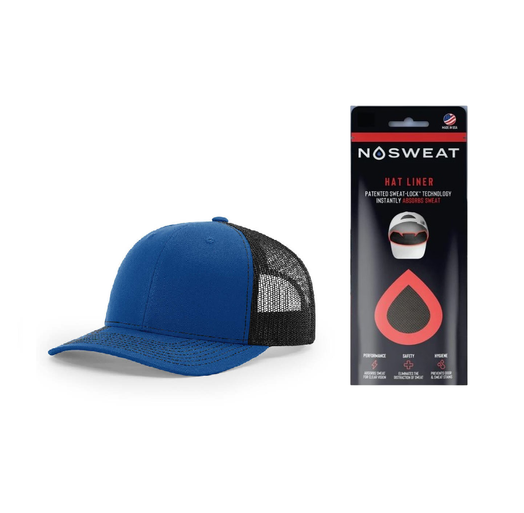 Richardson 112 Trucker Hat with NoSweat Hat Liner Combo