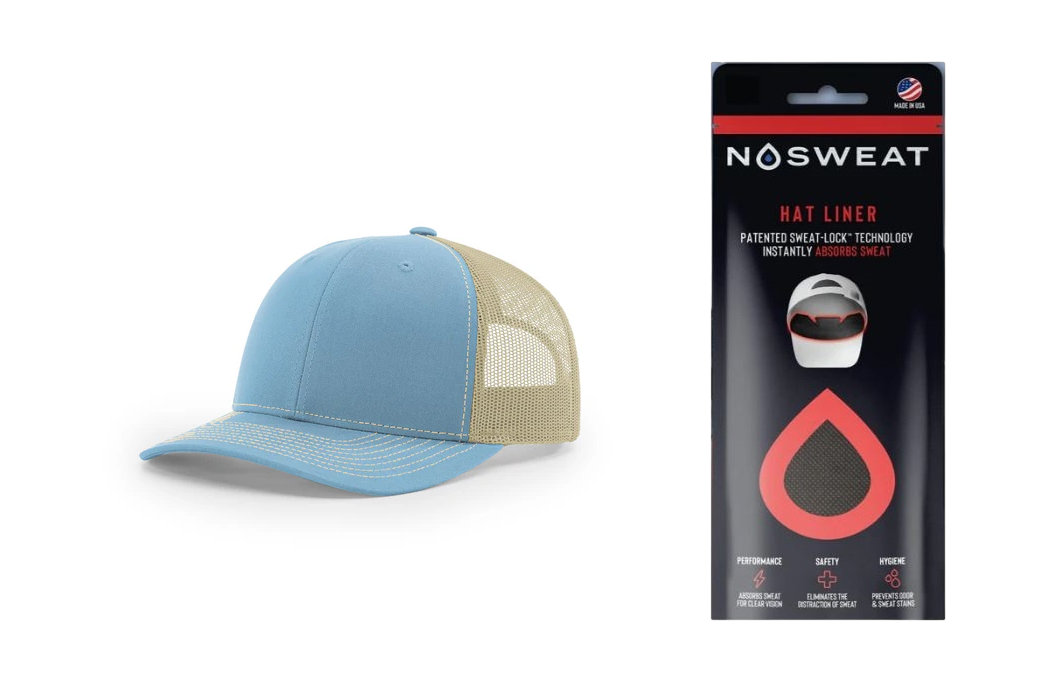 Richardson 112 Trucker Hat with NoSweat Hat Liner Combo