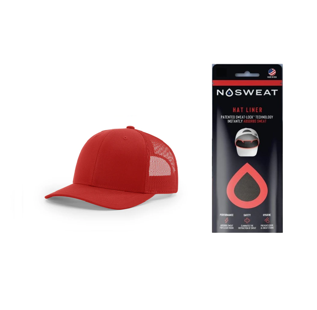 Richardson 112 Trucker Hat with NoSweat Hat Liner Combo