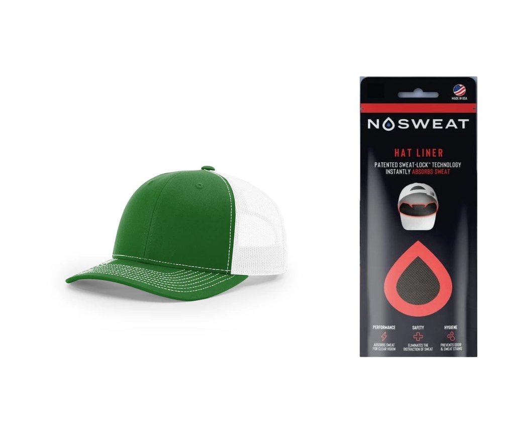 Richardson 112 Trucker Hat with NoSweat Hat Liner Combo