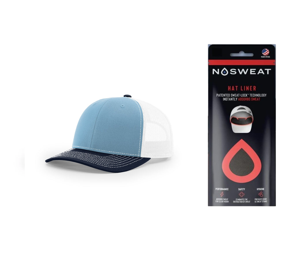Richardson 112 Trucker Hat with NoSweat Hat Liner Combo
