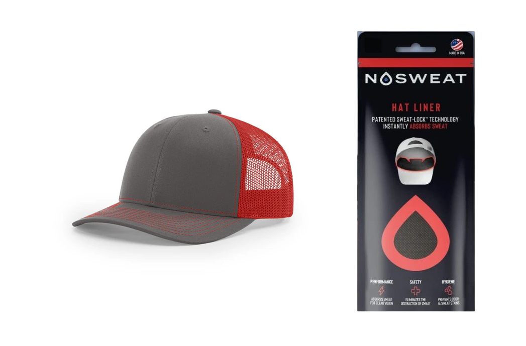 Richardson 112 Trucker Hat with NoSweat Hat Liner Combo