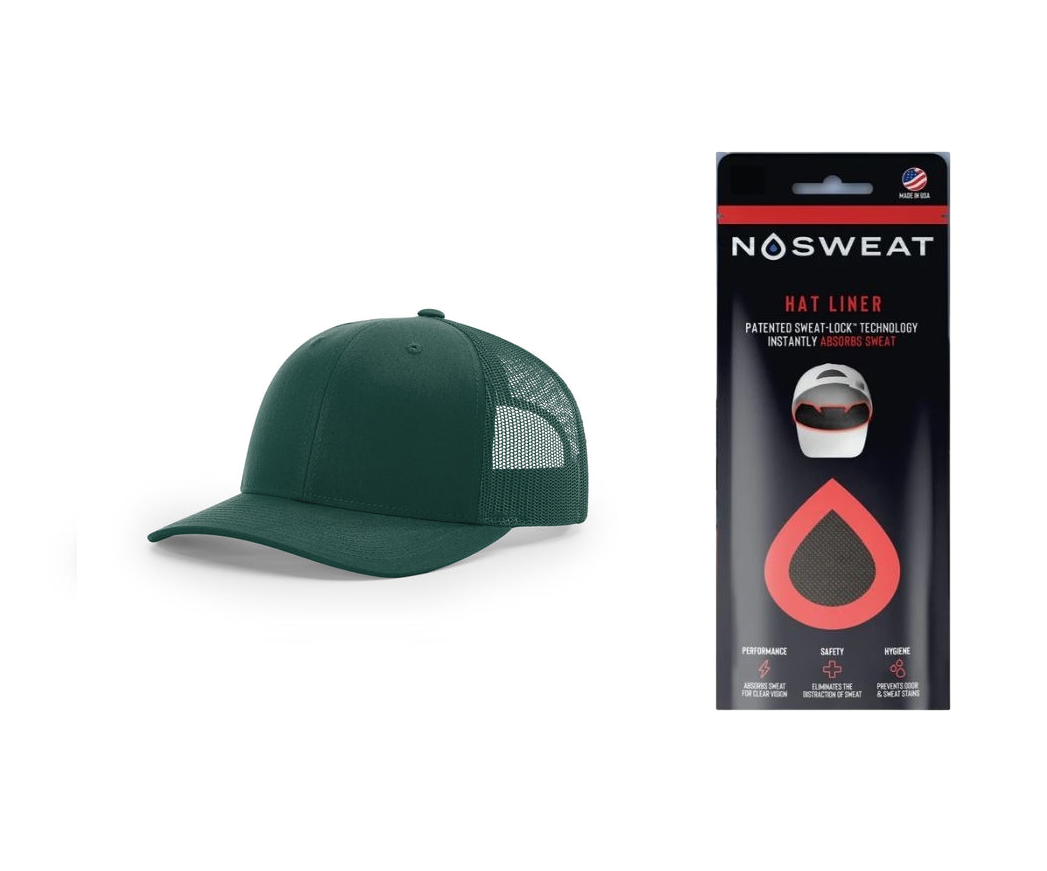 Richardson 112 Trucker Hat with NoSweat Hat Liner Combo