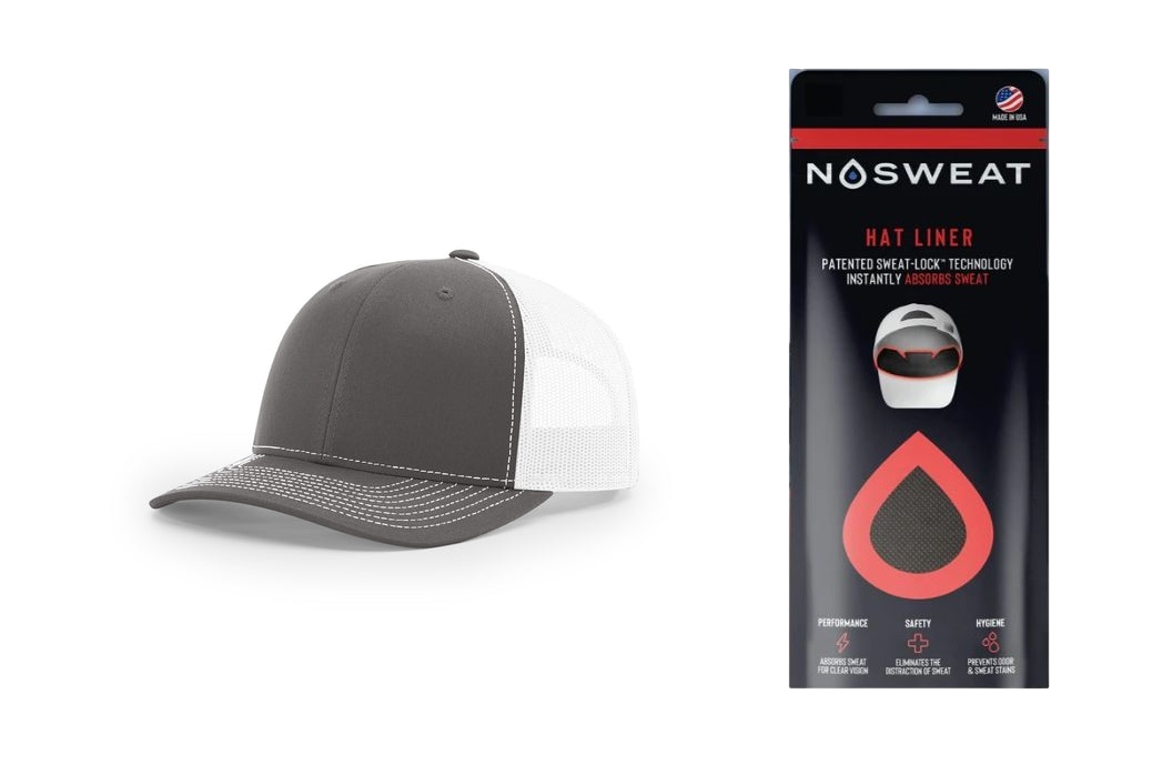 Richardson 112 Trucker Hat with NoSweat Hat Liner Combo