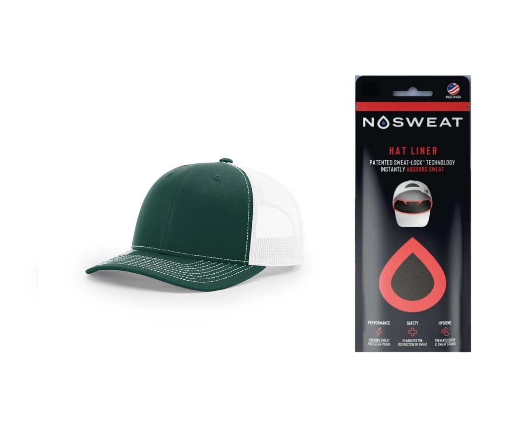 Richardson 112 Trucker Hat with NoSweat Hat Liner Combo