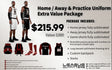 Eurostep Home & Away Extra Value Basketball Premium Uniform Package League Outfitters