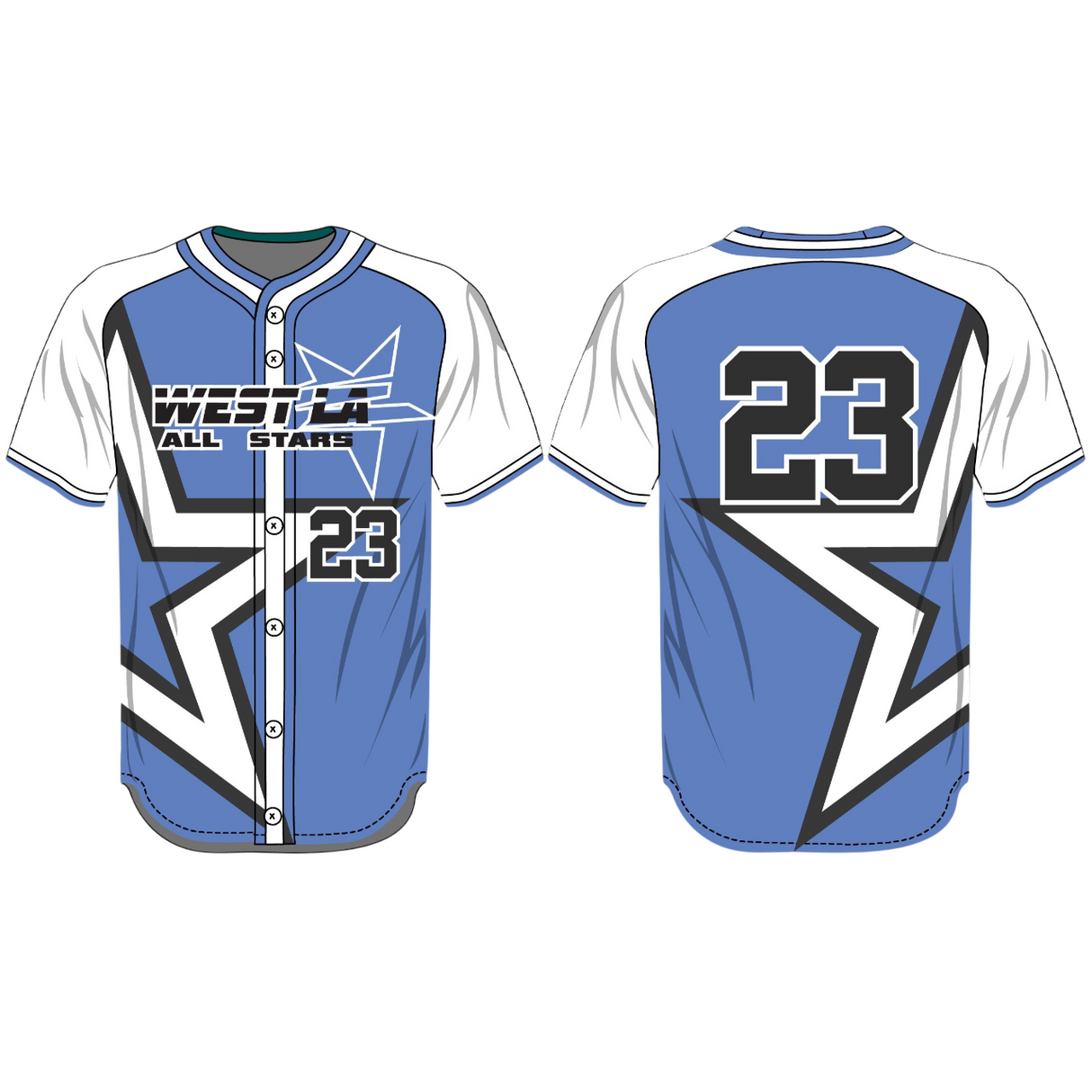 League Outfitters Custom Sublimated Full Button Jersey Team Baseball Jerseys