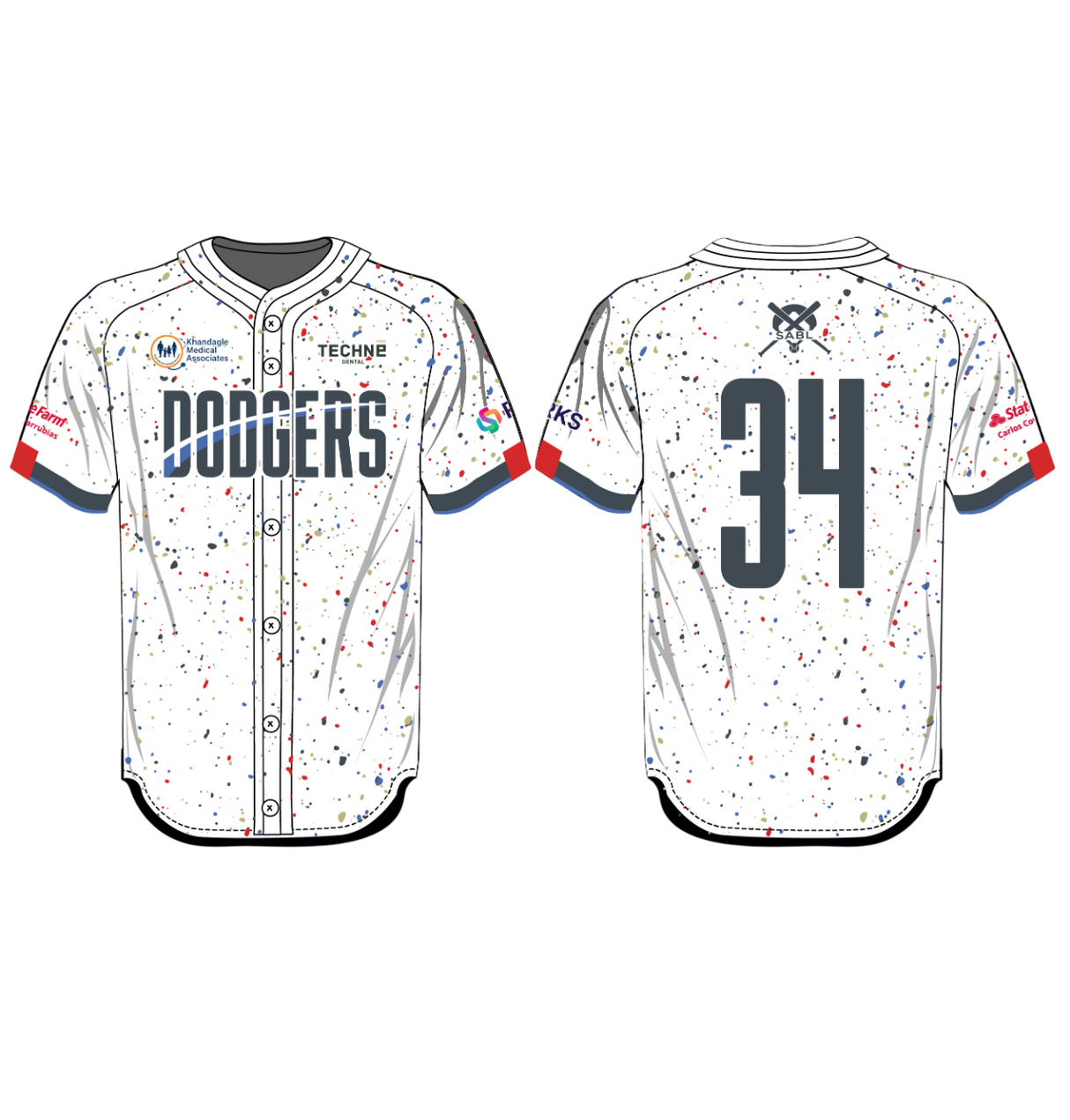 League Outfitters Custom Sublimated Full Button Jersey Team Baseball Jerseys