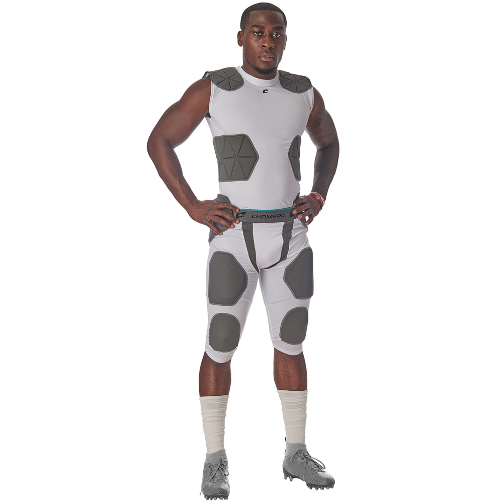 Champro Men's Tri-Flex Compression Shirt with Cushion System Football Padded Shirts Adult