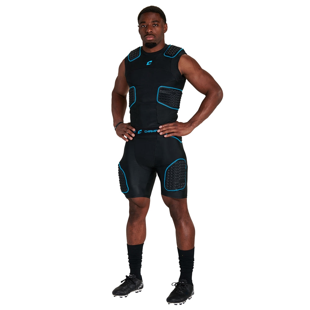 Champro Men's Bull Rush 5-Pad Football Girdle Football Girdles Adult
