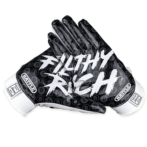 Battle Adult Filthy Rich Football Gloves Battle