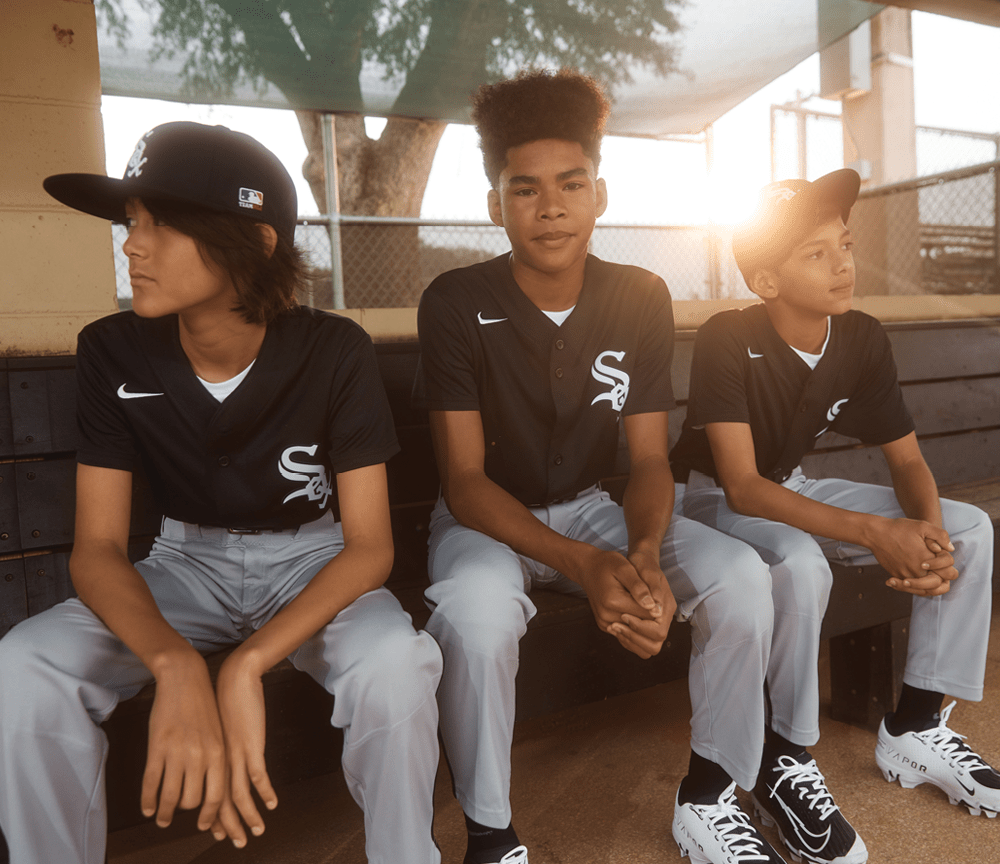 Nike Chicago White Sox Youth Institutional Full Button Jersey Fan Gear MLB Chicago White Sox