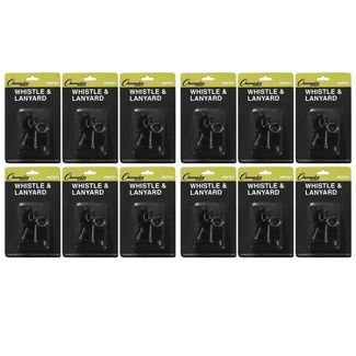 Champion Sports Metal Whistle & Lanyard - Pack of 12 Champion Sports