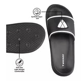 VIZARI Black SS' Soccer Slide Sandals For Adults and Teens