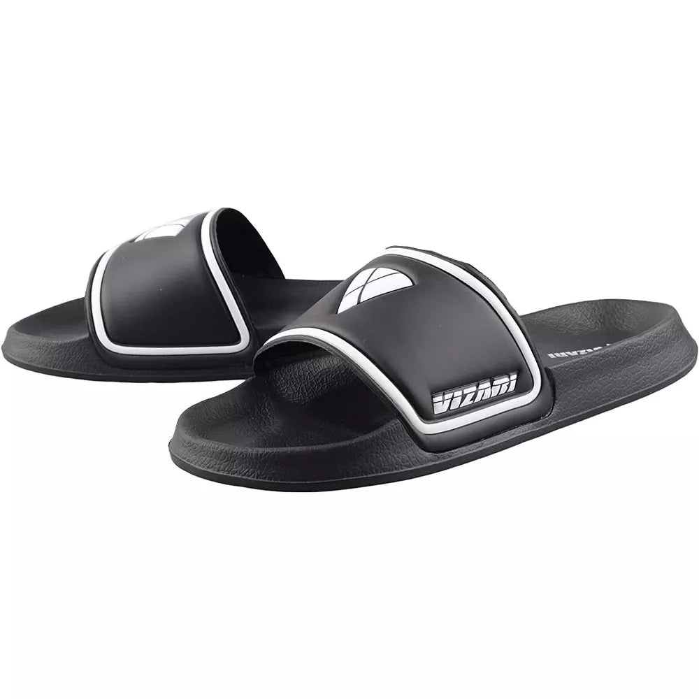 VIZARI Black SS' Soccer Slide Sandals For Adults and Teens