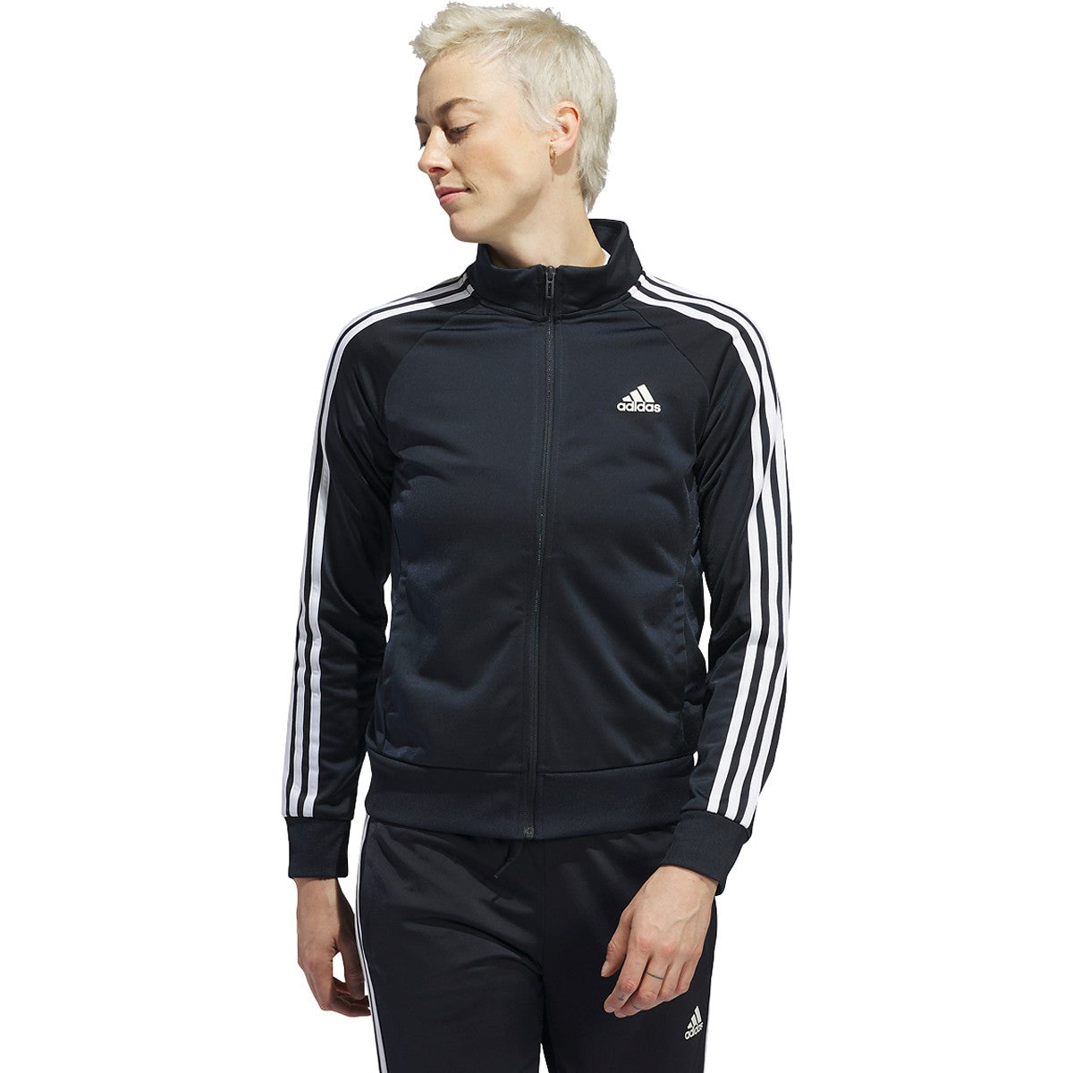 adidas Women's Warm-Up Tricot Slim 3-Stripes Track Jacket adidas