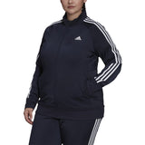 adidas Women's Tricot Slim 3-Stripes Track Jacket Plus Size adidas