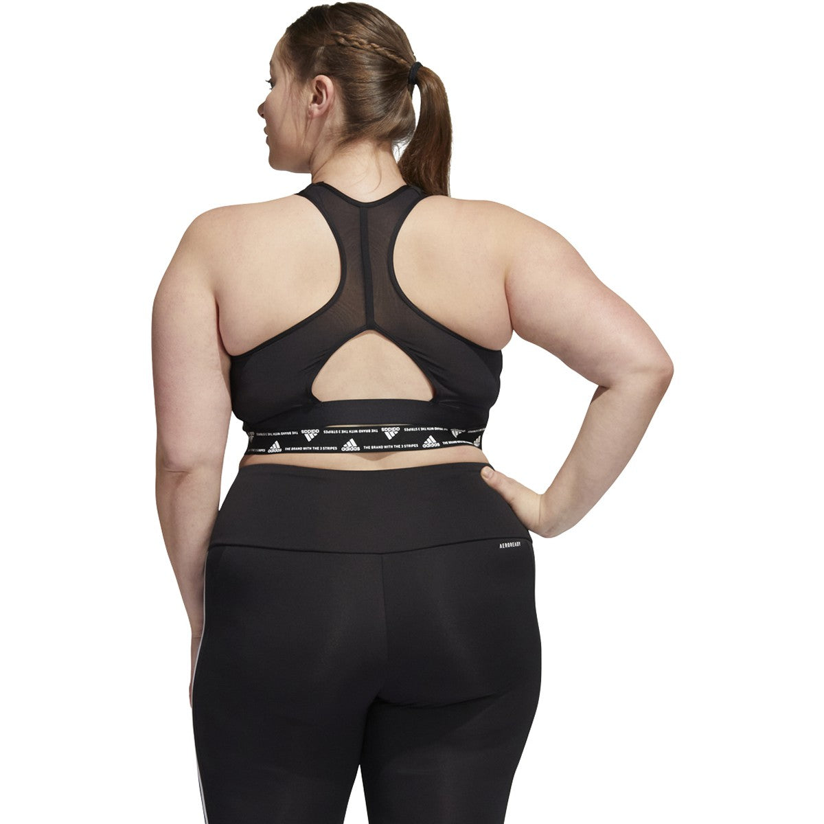 adidas Women's Powerreact Training Medium Support Bra (Plus Size)-2