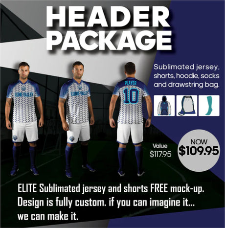 Header Soccer "Elite" Uniform Package Team Soccer Uniform Packages