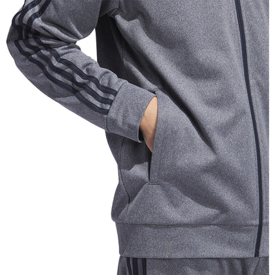 adidas Men's Three Stripe Tricot Full Zip Jacket