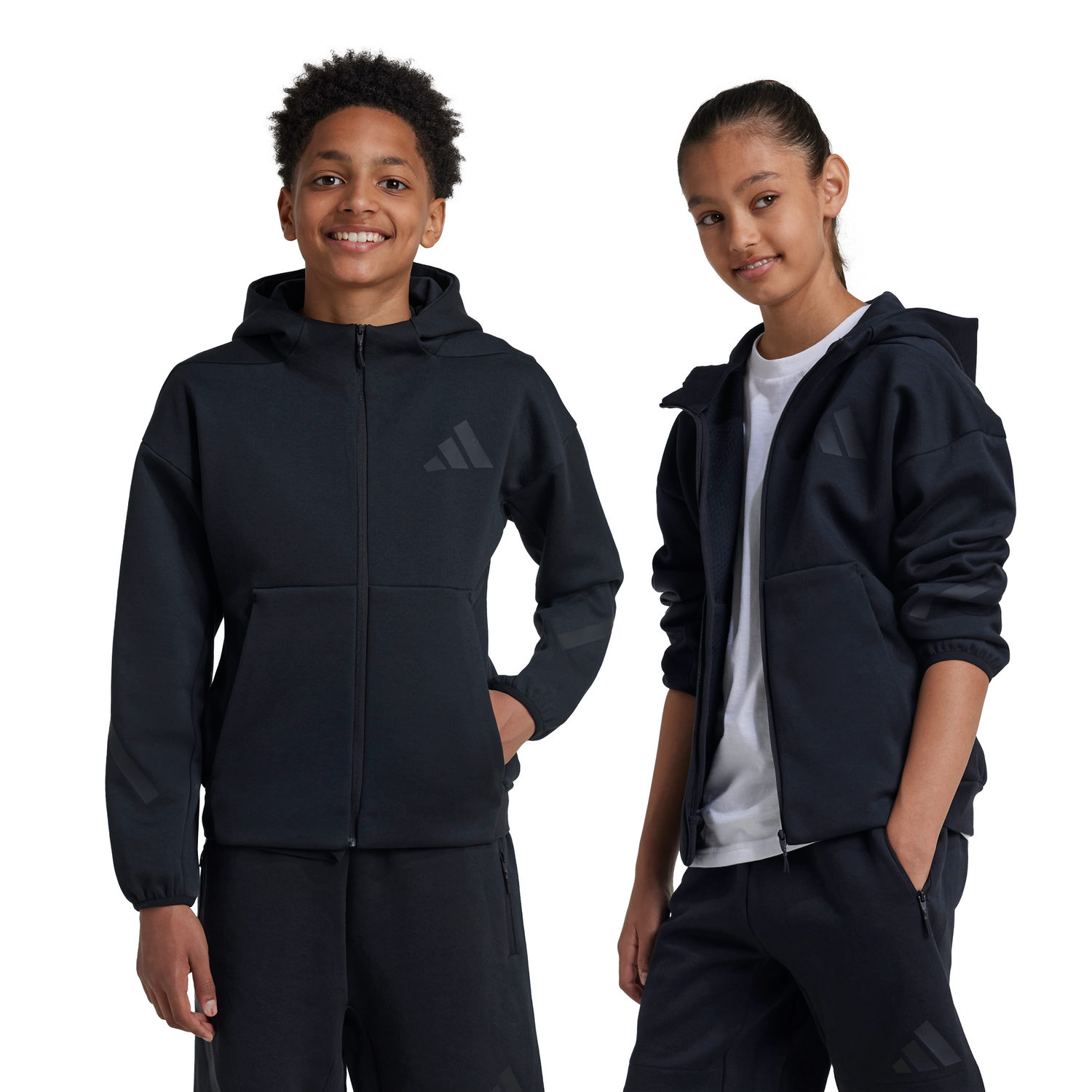adidas Youth Z.N.E. Full-Zip Hooded Track Jacket Youth Apparel Jackets & Vests