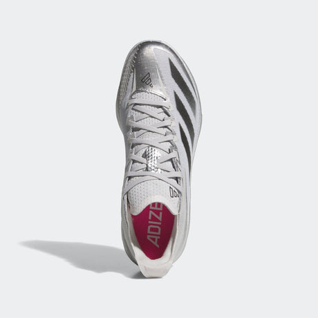adidas Men's Adizero Electric+ Silver Speed Baseball Cleats Baseball Footwear Adult