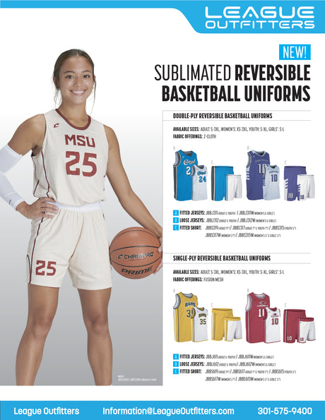 Women's Sublimated Reversible Basketball Uniform Package League Outfitters
