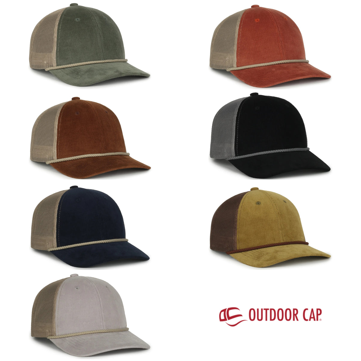 Outdoor Cap Corduroy Corded OCCORDM Structured Trucker Hat
