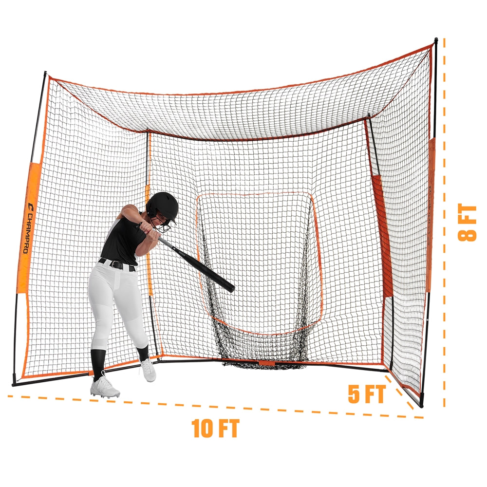 Champro 8' x 10' MVP Plain Box Baseball Backstop Baseball Field Equipment All