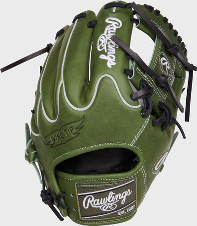 Rawlings Heart of the Hide Military Green 11.5" Infield Baseball Glove