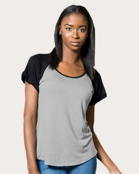 In Your Face Women's Flowy Short Sleeve Raglan T-Shirt In Your Face