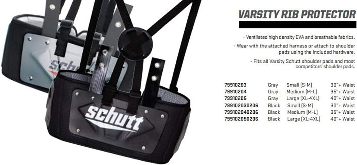 Schutt Varsity Football Rib Protector Schutt